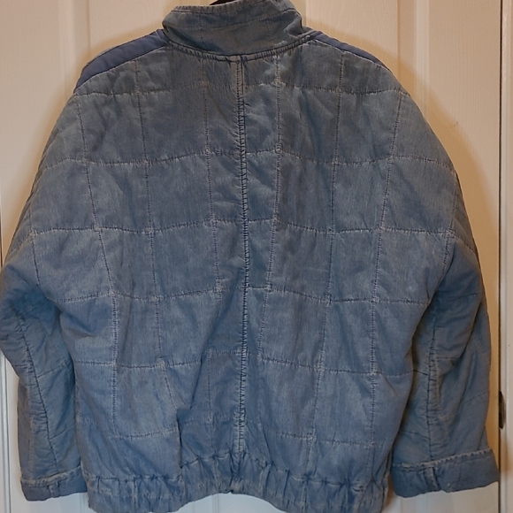 Free People Denim Blue  Quilted Jacket - Picture 2 of 9